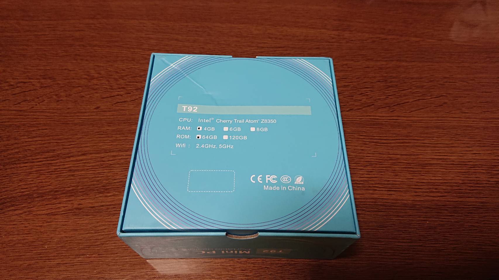atom x5-Z8350搭載のT92と言う中華製miniPCを買ってみた。