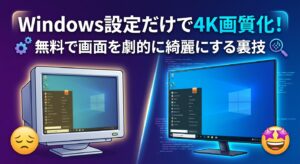 Windows設定だけで4K画質化！無料で画面を劇的に綺麗にする裏技